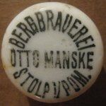 Słupsk Bergbrauerei Manske porcelanka 02-02