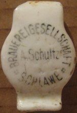 Sławno Brauereigesellschaft A. Schultz porcelanka 2-02